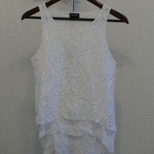 Tank top with floral embroidery